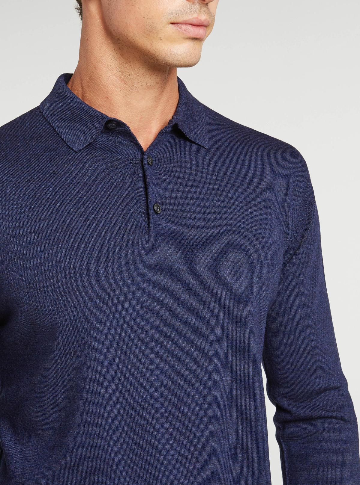 Pure merino wool polo shirt