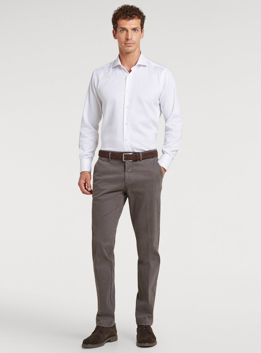 Cotton chinos with American pockets