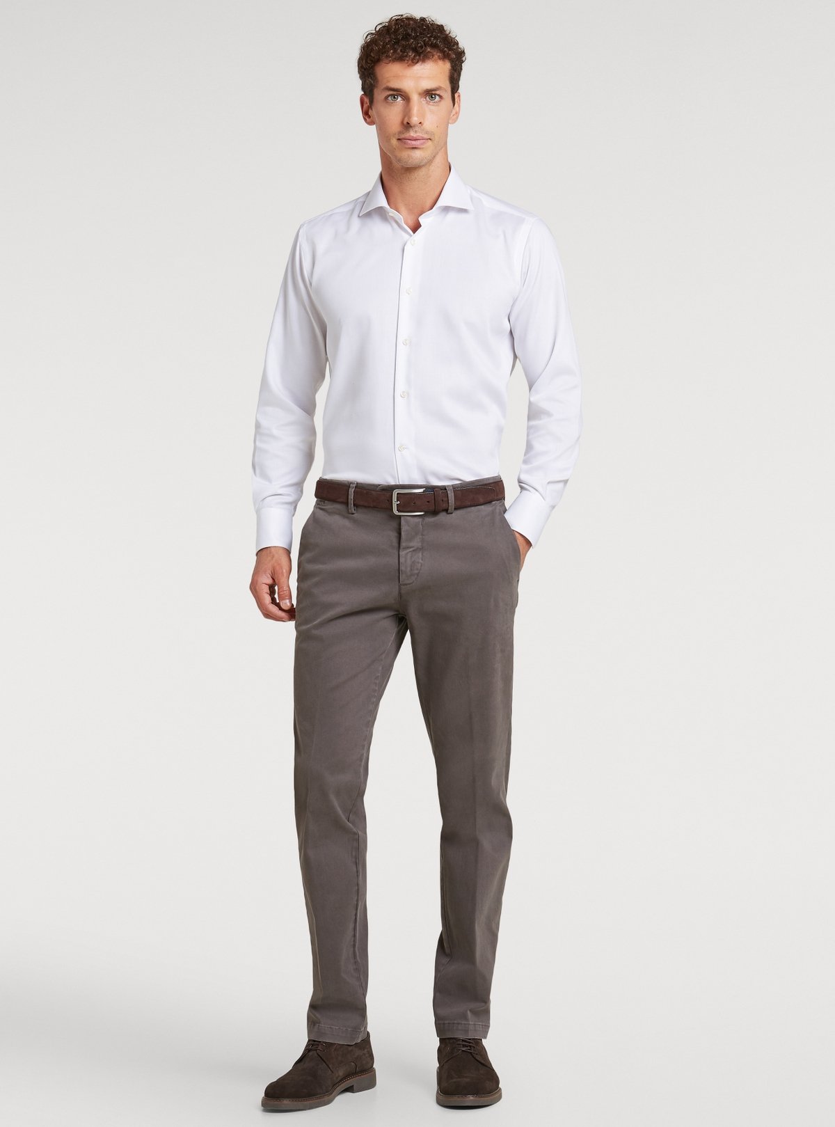 Cotton chinos with American pockets