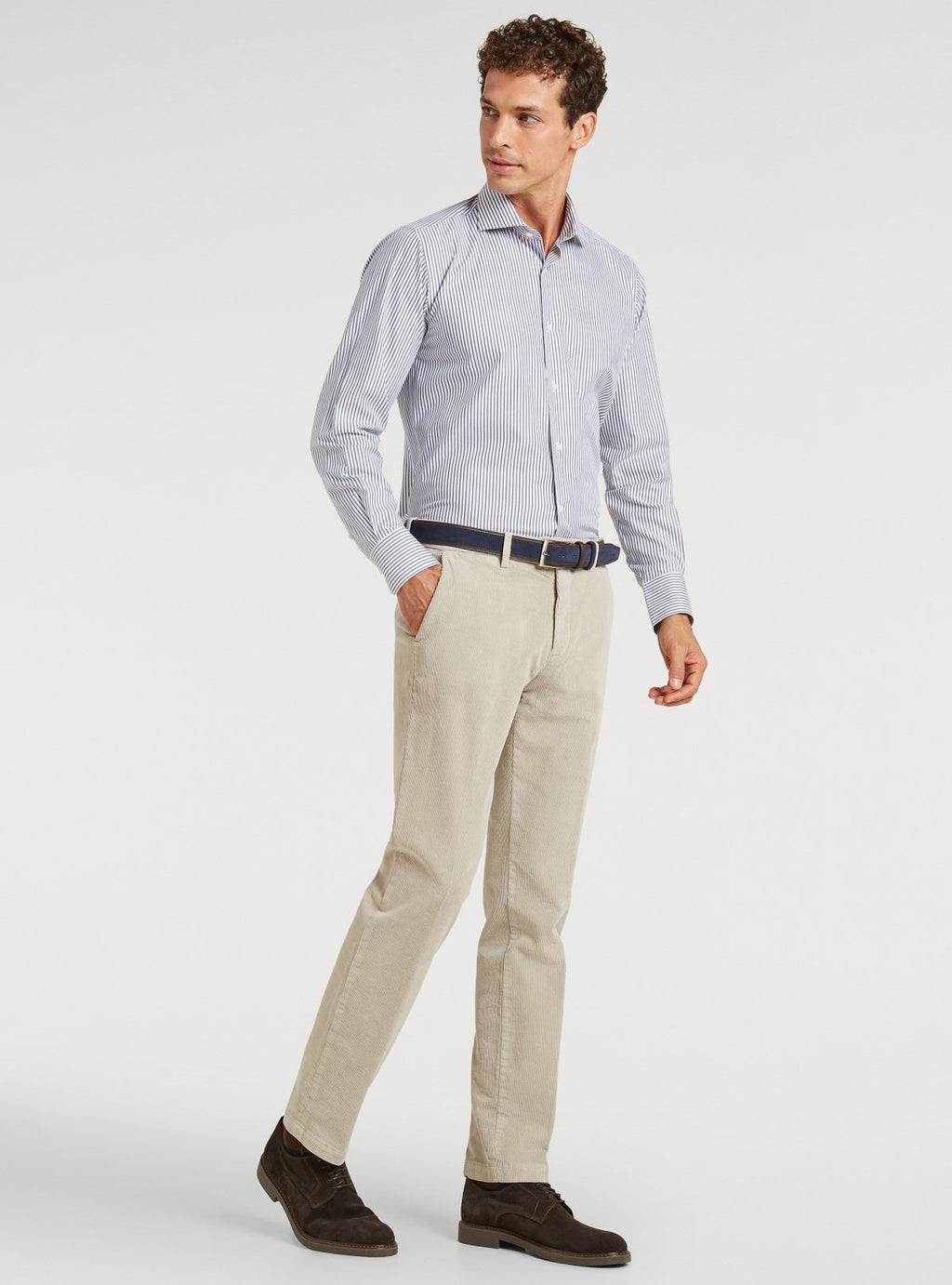 Pantalone chinos tasca America in velluto a coste