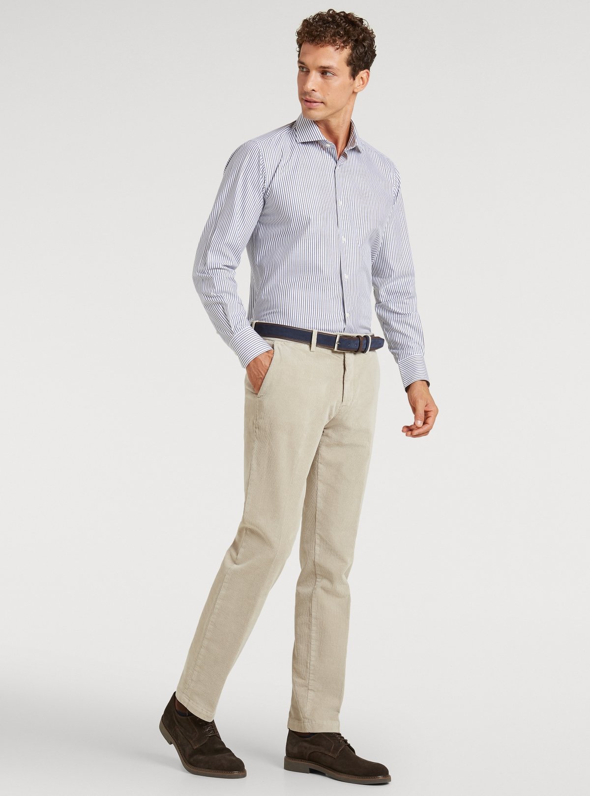 Pantalone chinos tasca America in velluto a coste