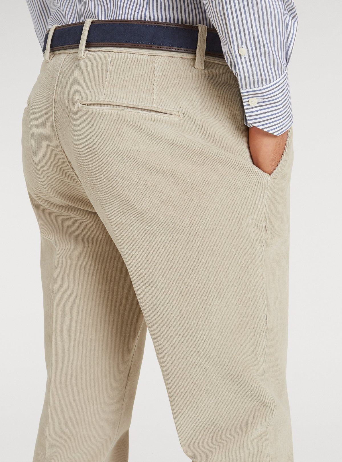 Pantalone chinos tasca America in velluto a coste