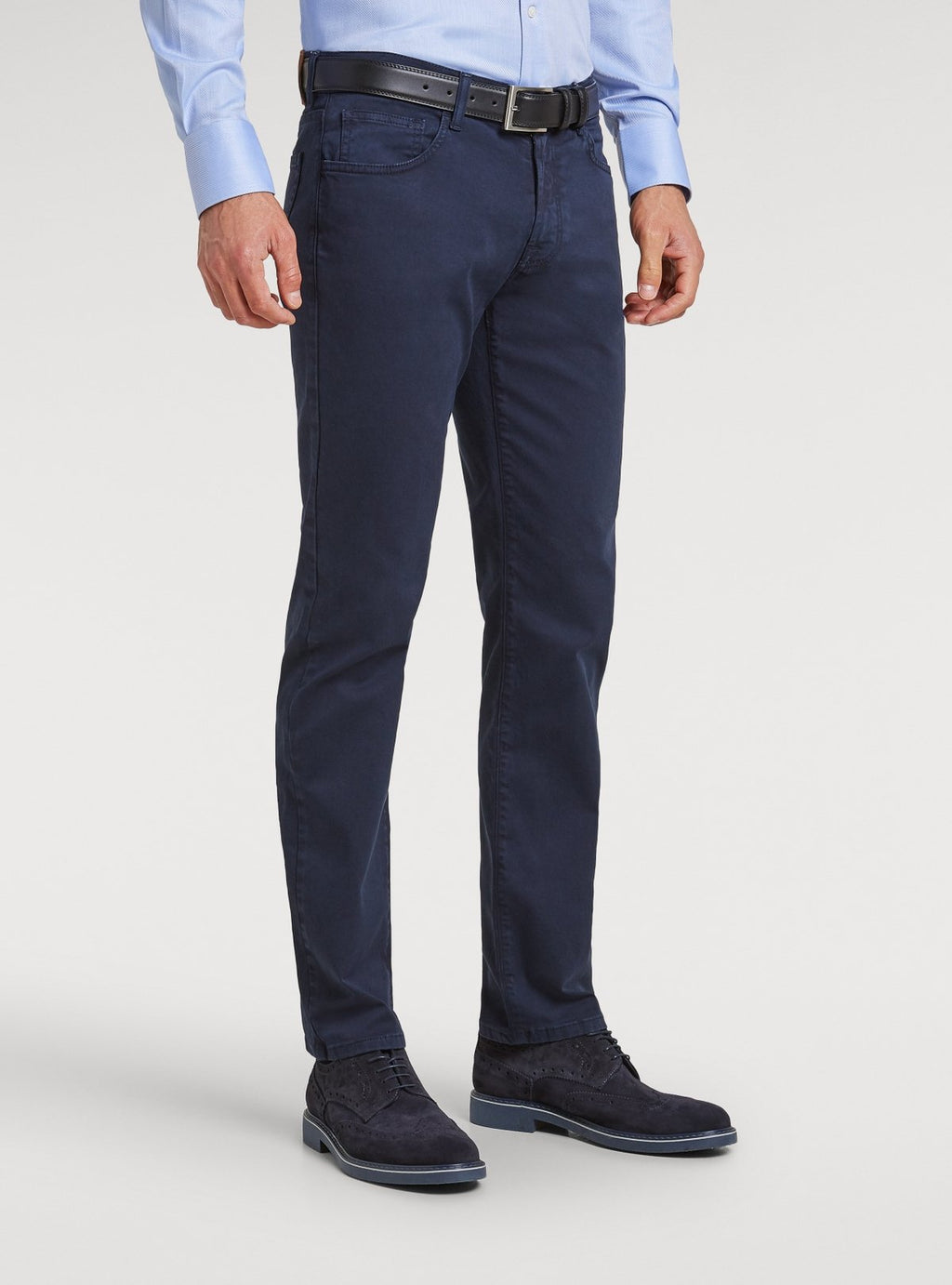 Five-pocket trousers in cotton gabardine