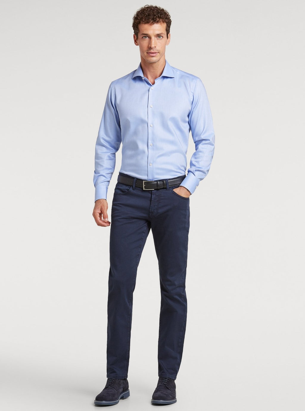 Five-pocket trousers in cotton gabardine