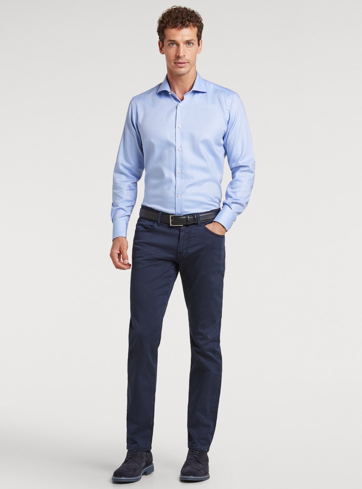 Five-pocket trousers in cotton gabardine
