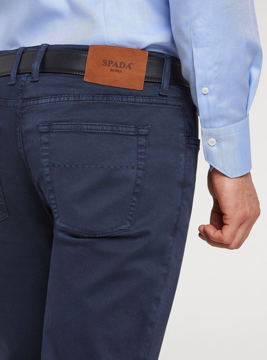 Five-pocket trousers in cotton gabardine