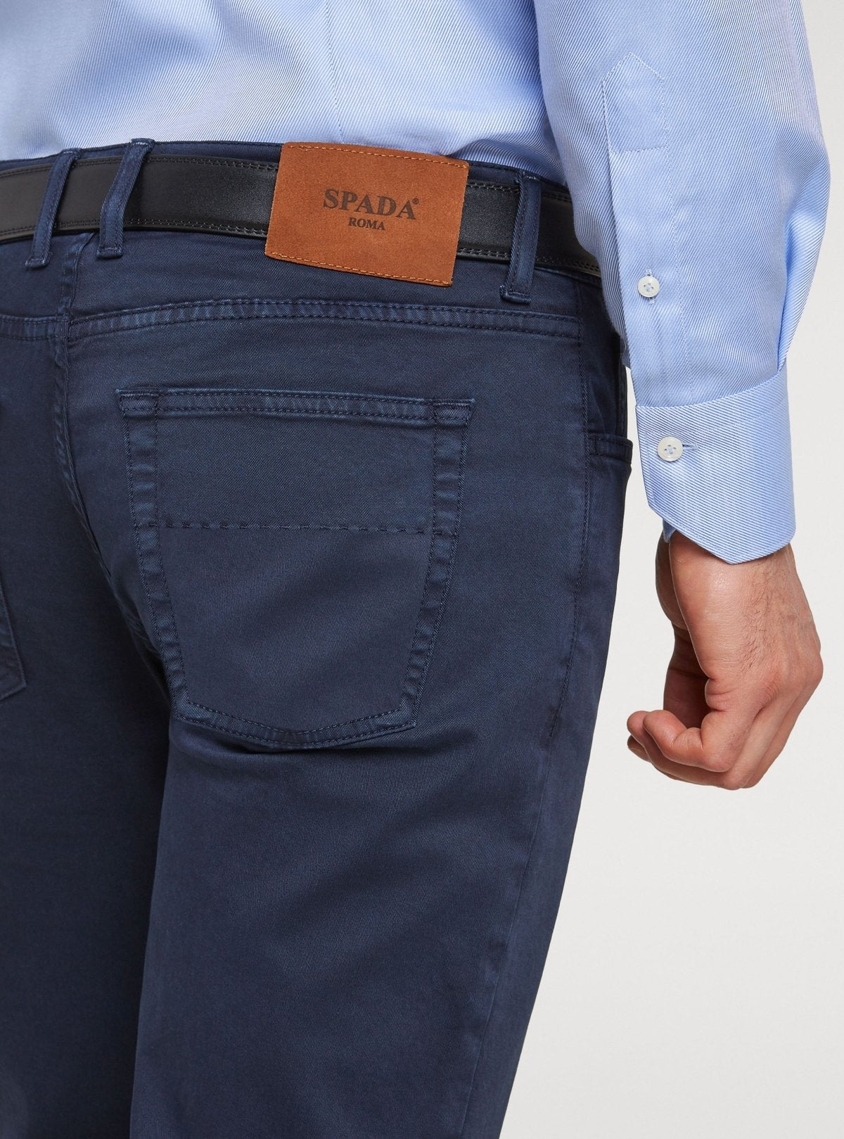 Five-pocket trousers in cotton gabardine