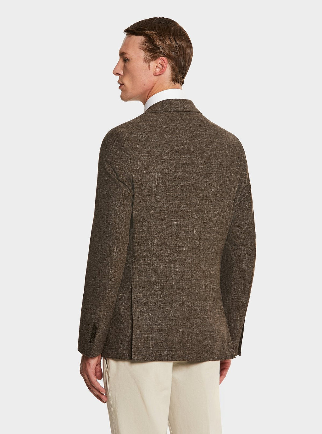 Giacca operata in misto lana lino e seta-3