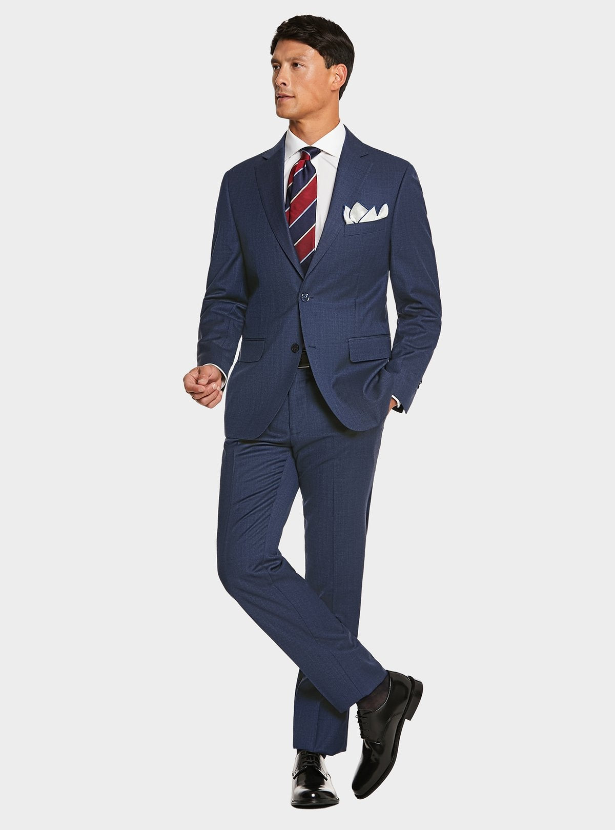 Houndstooth wool suit in pure wool