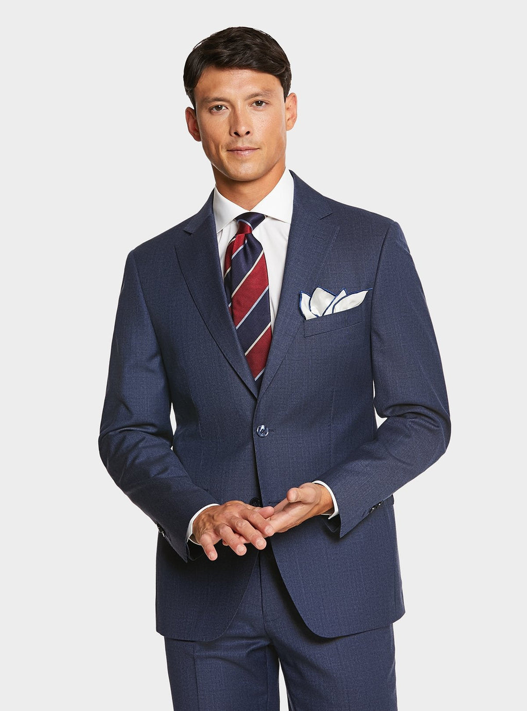 Houndstooth wool suit in pure wool