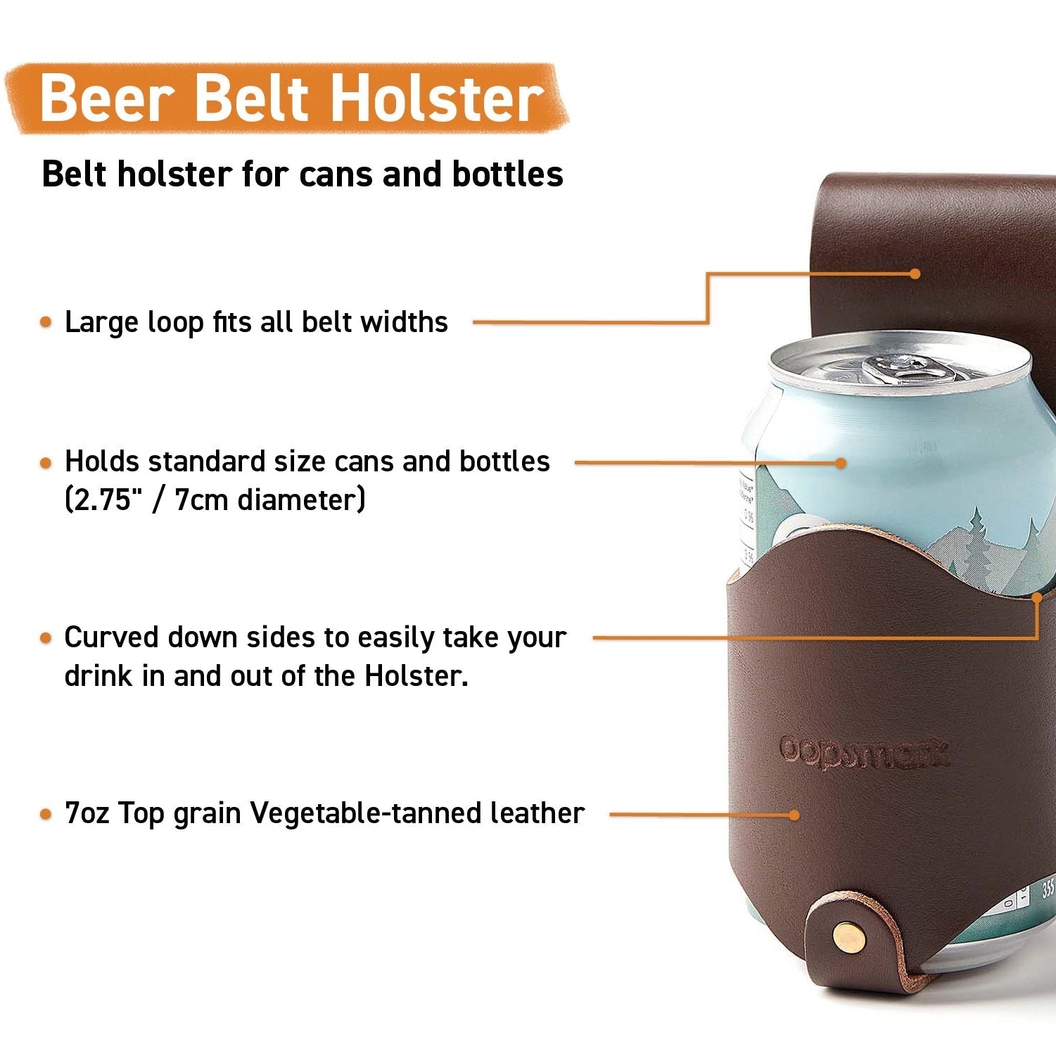 Leather Beer Belt Holster